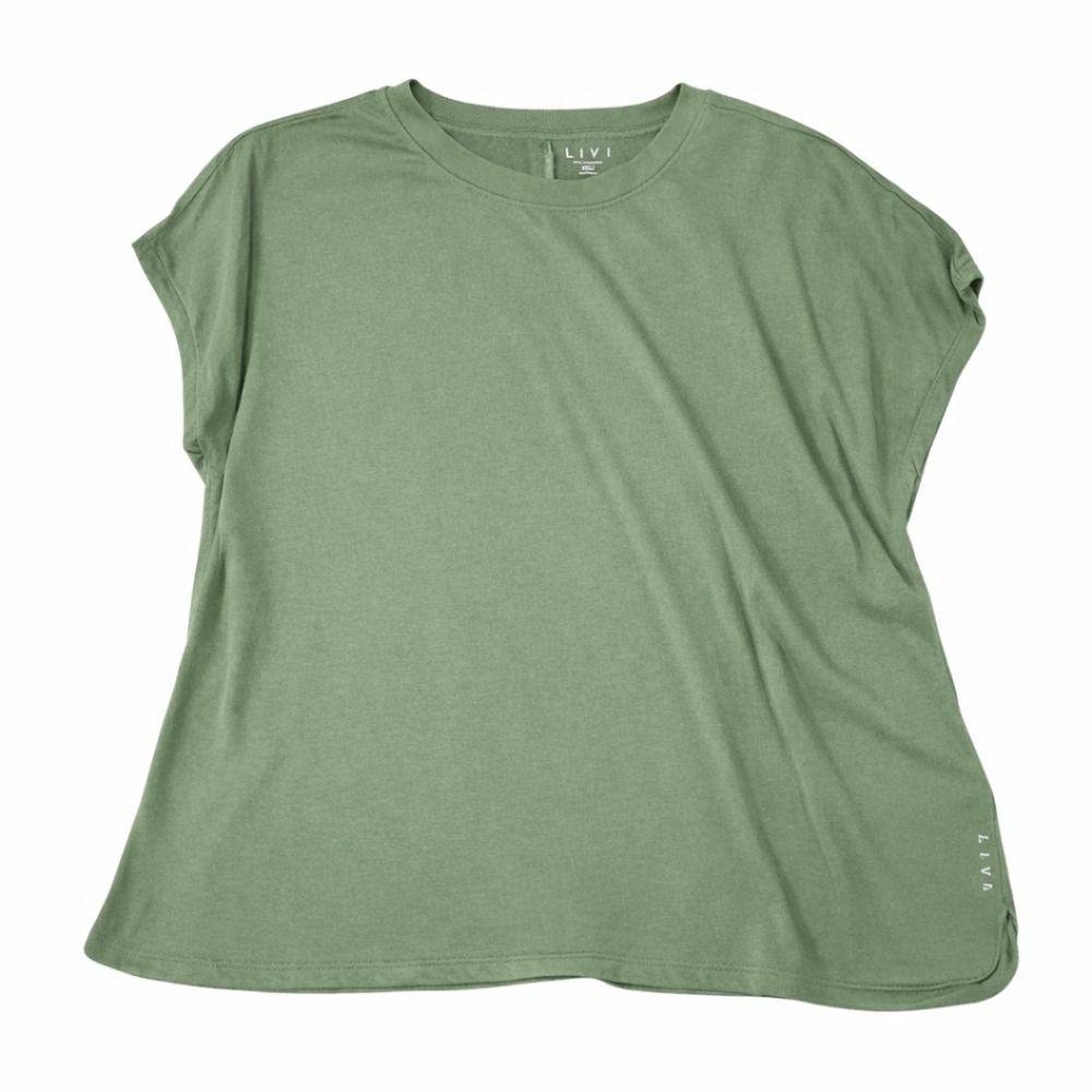 LIVI Lane Bryant Knit Top 22/24 Cotton Blend Short Sleeve Spring Top